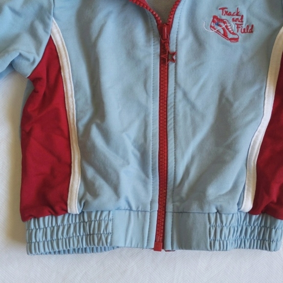 janie & jack track & field zip-up lightweight jacket 0-6 months baby boy - Picture 5 of 6